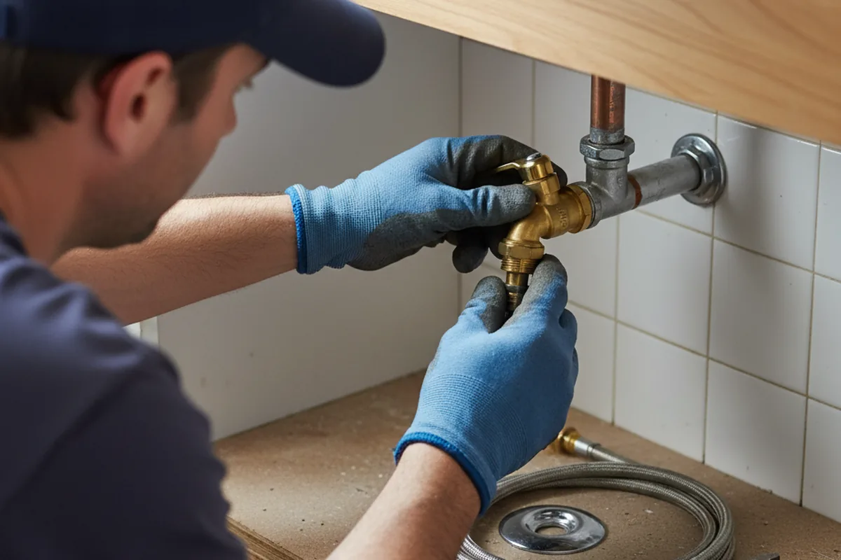 Shutoff valve and fitting work during Well Pump Repair in Modesto